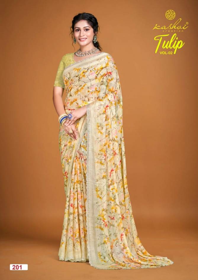 Tulip Vol 02 By Kashvi Rimzim Printed Daily Wear Sarees Wholesale Price in Surat